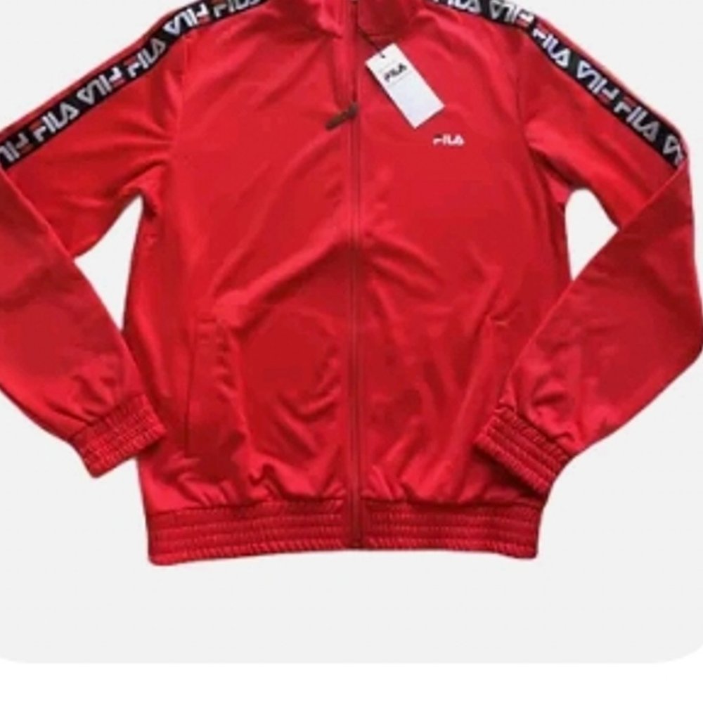 Fila Red Zipup Men Med Fleece  SZ M